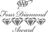 The image shows the AAA Four Diamond Award logo with four stylized diamonds below the text.